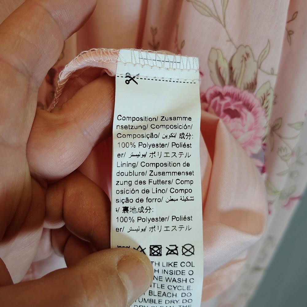 SHEIN Curve 3XL Pink Floral Cottagecore Fairytale Princesscore Dress‎ Mini - Picture 12 of 13